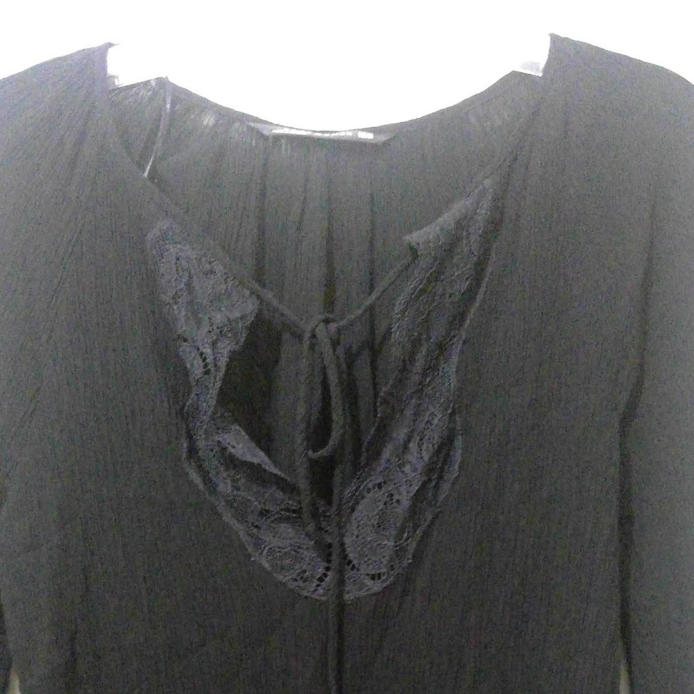 Zara black long sleeved top